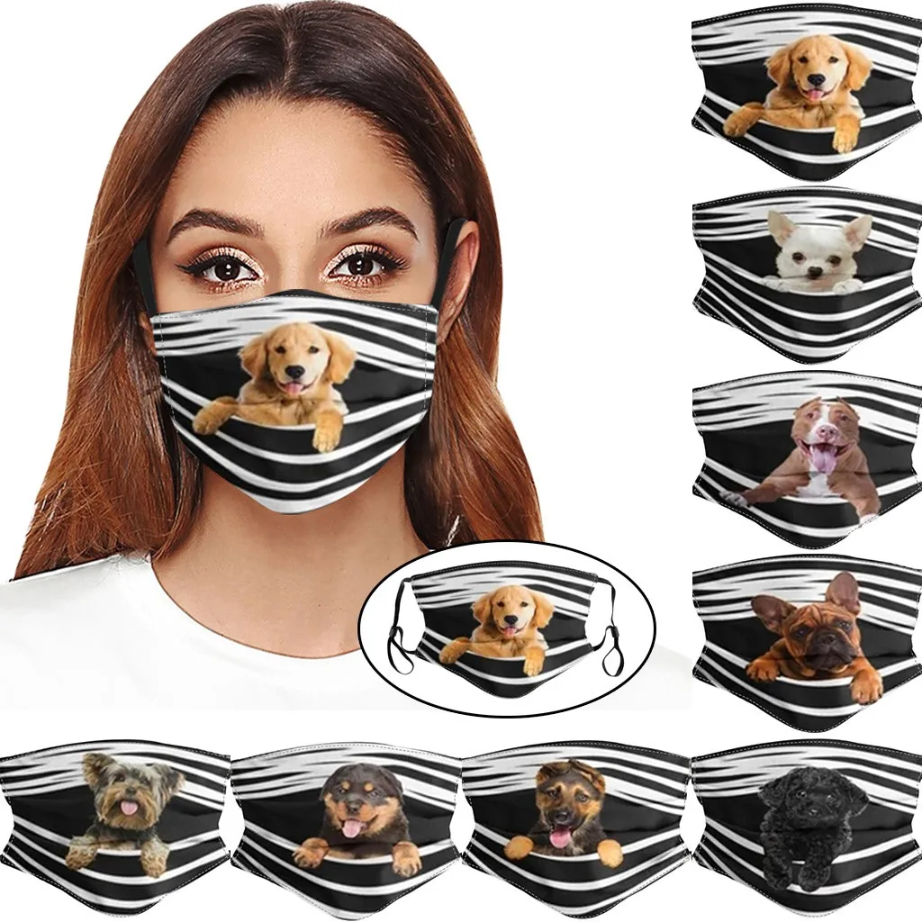 

General Dogs Prints Breathable Washable Can Be Mondmasker Bandana Mascara Mondkapjes Mondkapjes Scarf Halloween Cosplay Mask