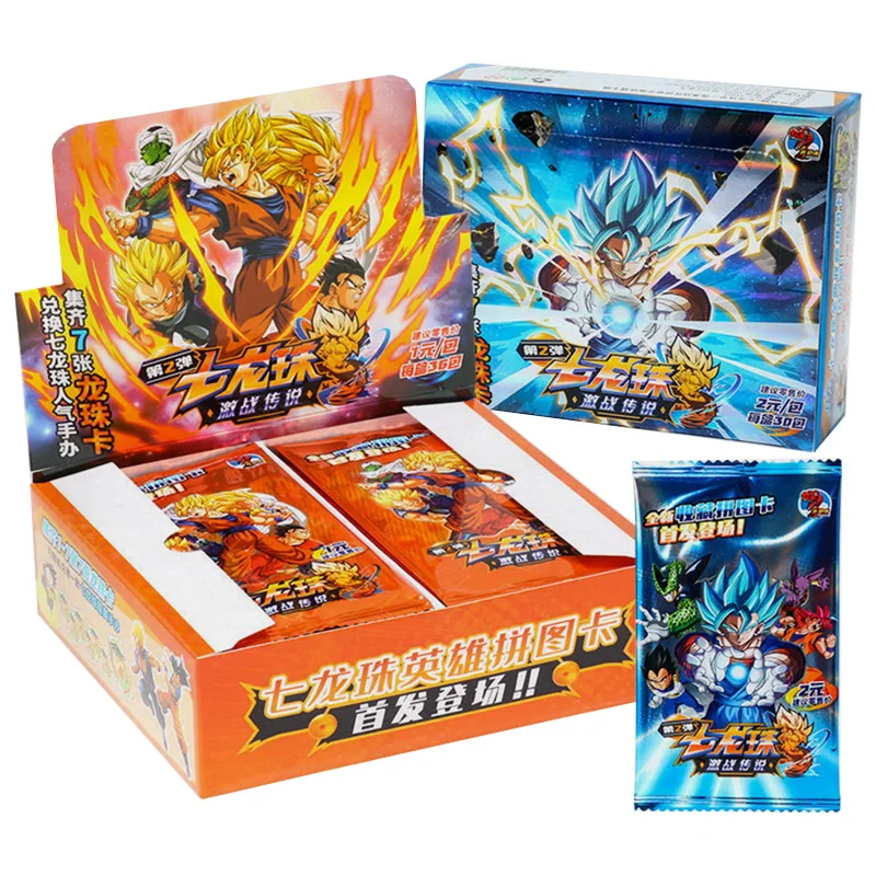 

Original Dragon Ball Bronzing Anime Figures Flash Cards Son Goku Super Saiyan Collectible Cards Toy Christmas Gifts for Children