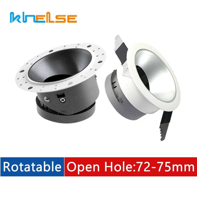 

Anti-Glare Adjustable Ceiling Downlight Mounting Frame Recessed GU10/MR16 Lamp Base Socket Indoor Spot Lighting Fitting Fixtures