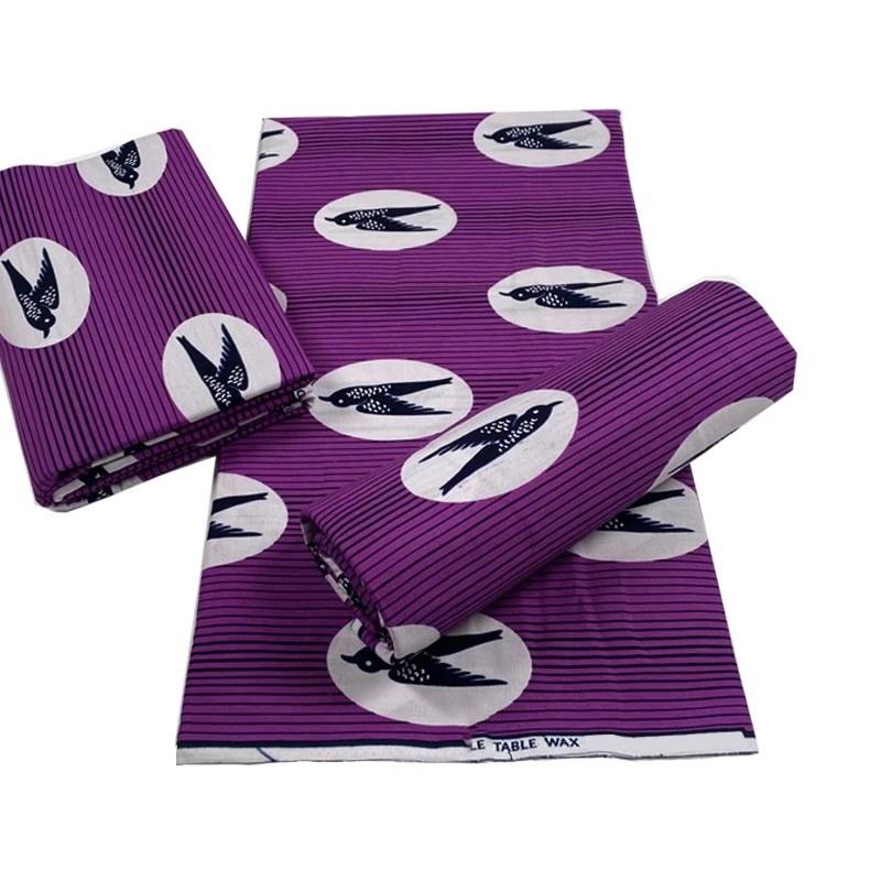 

100%Soft Breathable Real Cotton Fabrics By The Yard Veritable Ankara Fabric African Real Wax Print Materials For DressVL 1025