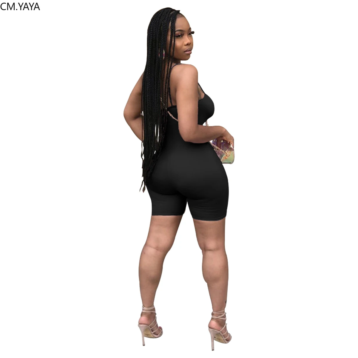 Женские комбинезоны до колена на тонких лямках с завязкой талии женский