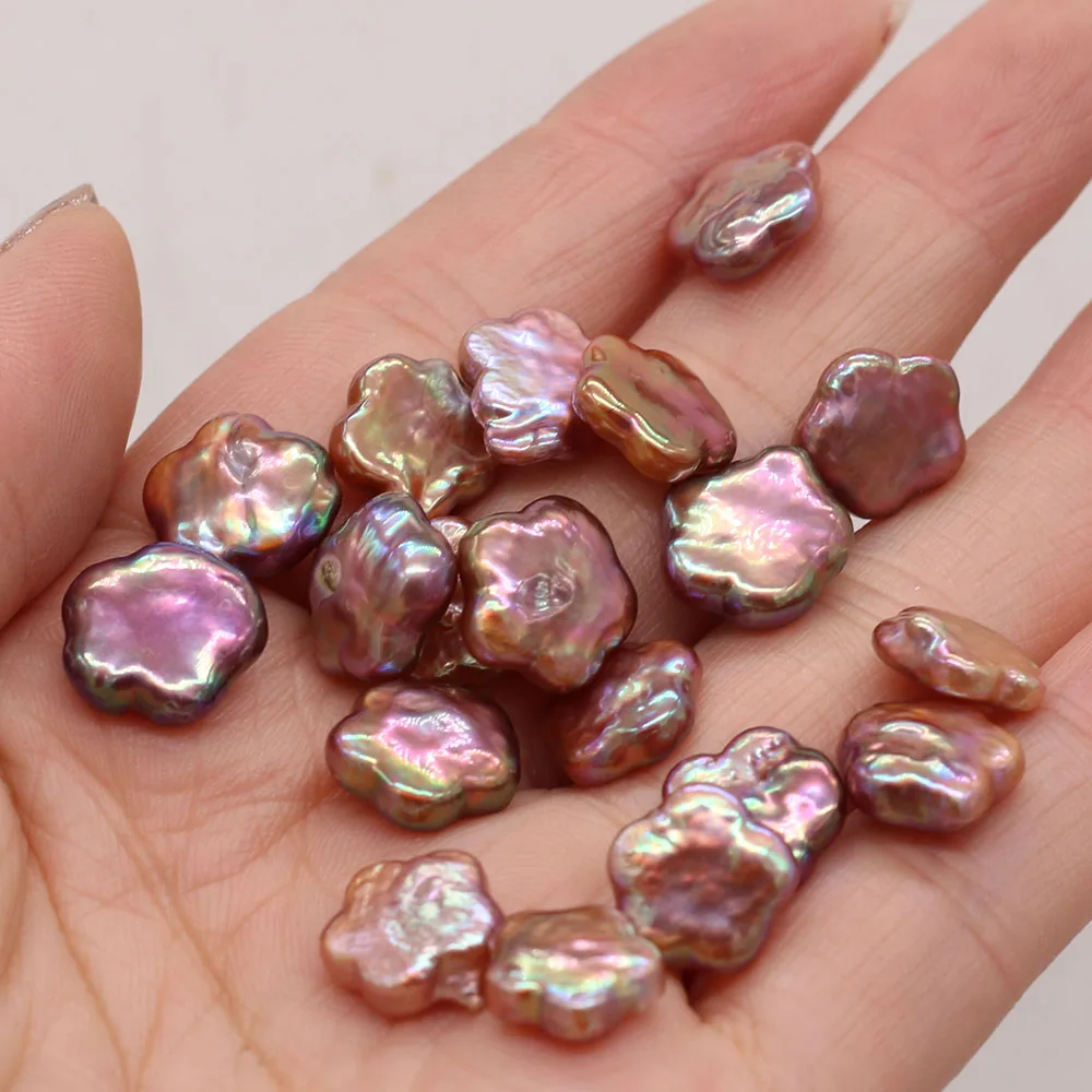 Подвеска из натурального пресноводного жемчуга в форме сливы фиолетовая бусина