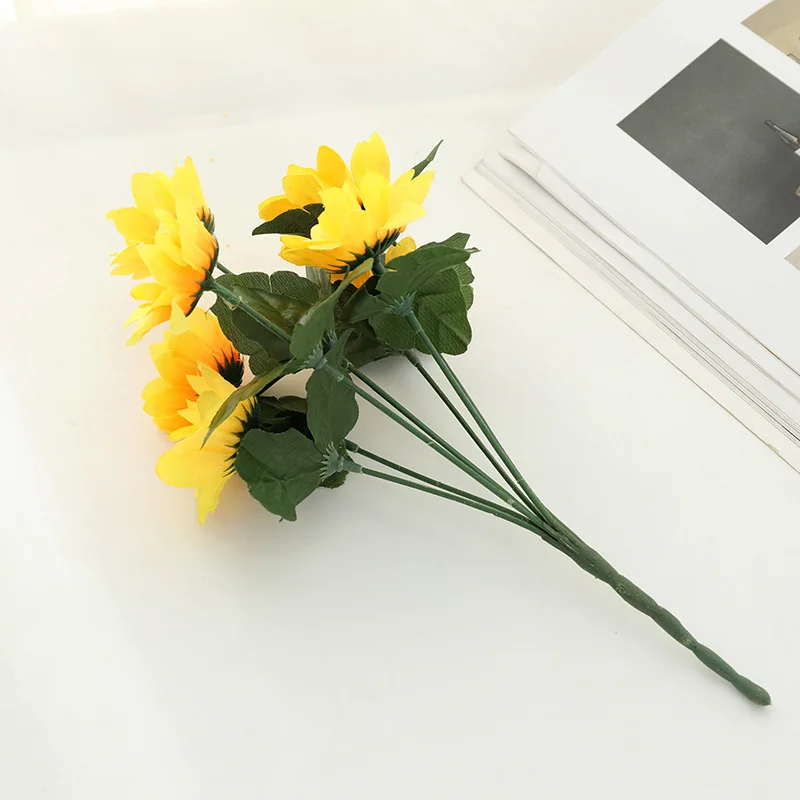 Букет искусственных шелковых цветов 7 украшение для дома свадьбы вечеринки