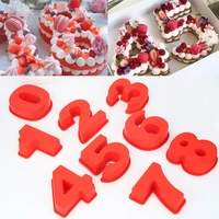 9 pieces set large silicone number mold cake moulds baking trays for birthday wedding 410 inch 1025cm bakery all cupcake