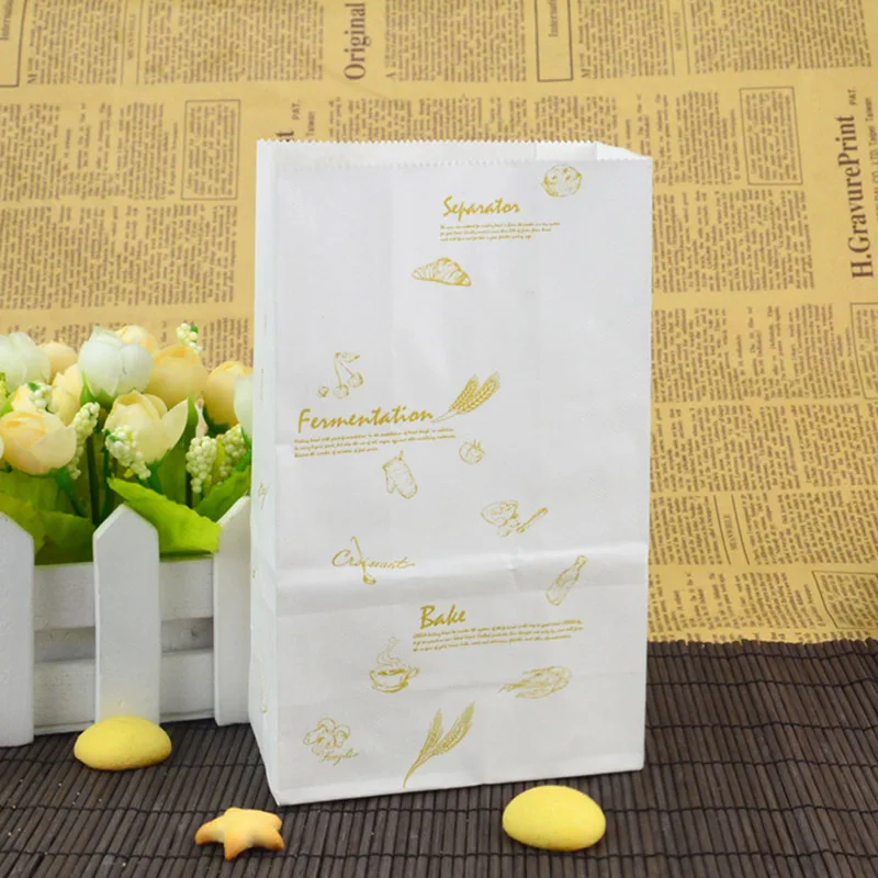 10 шт./лот крафт бумажные пакеты для еды нанизанные конфет закусок Подарочный