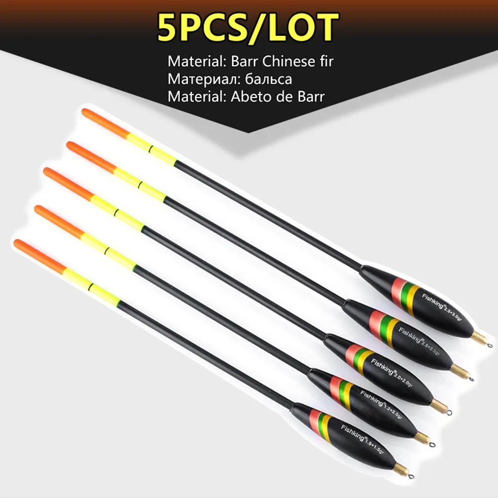 

Barguzinsky Fir Light On The Dark 5Pcs/Lot Fishing Float Length 20.8-23.5cm Float Weight 4g-6g For Carp Fishing
