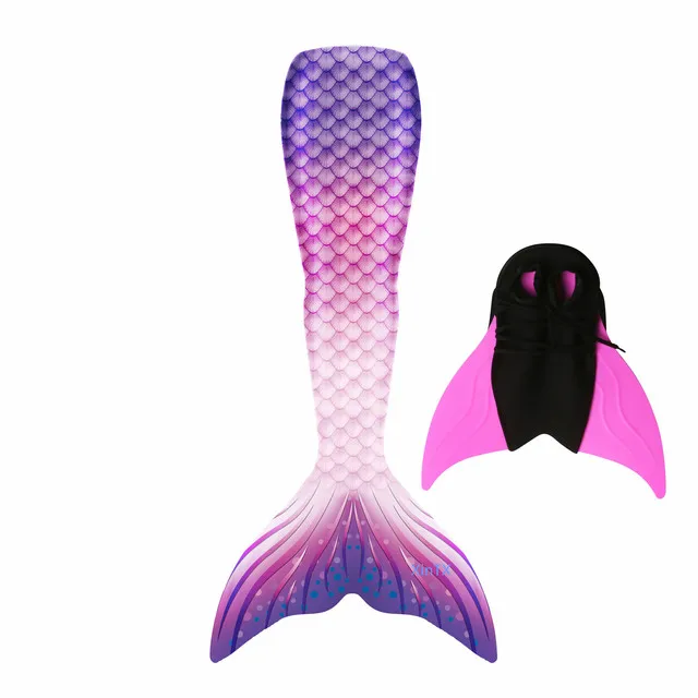 2021 NEW!Adult Kids Mermaid Tails With Monofin Swimsuit for Girls Women Bikini Bathing Suit Costume Swimmable | Тематическая одежда