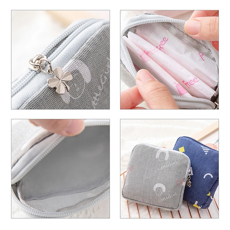 

Women Tampon Storage Bag Sanitary Pad Pouch Napkin Cosmetic Bags Organizer Ladies Makeup Bag Girls Tampon Holder Organizer