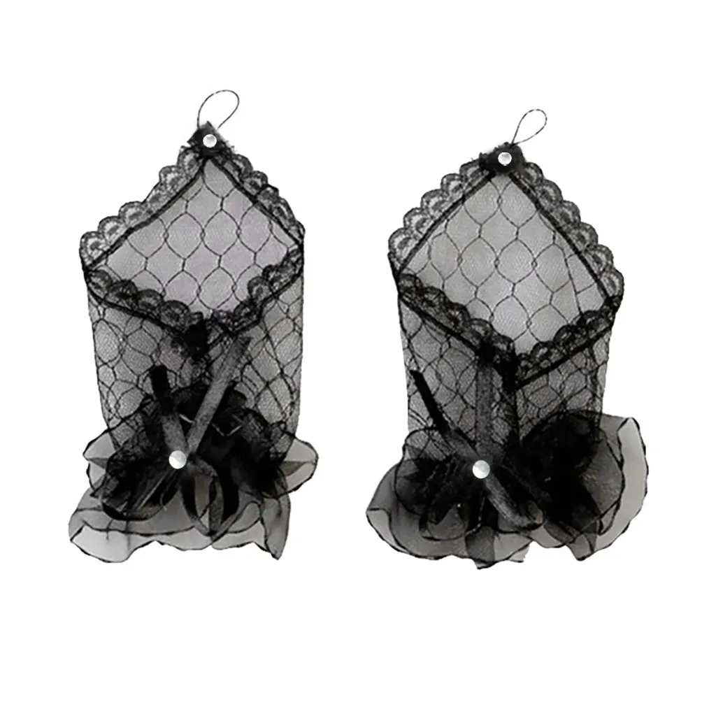 

Lace Gloves Hollow Out Holes Sexy Punk Goth Ladies Disco Dance Costume Fingerless Mesh Fishnet Gloves Women Wedding Mittens