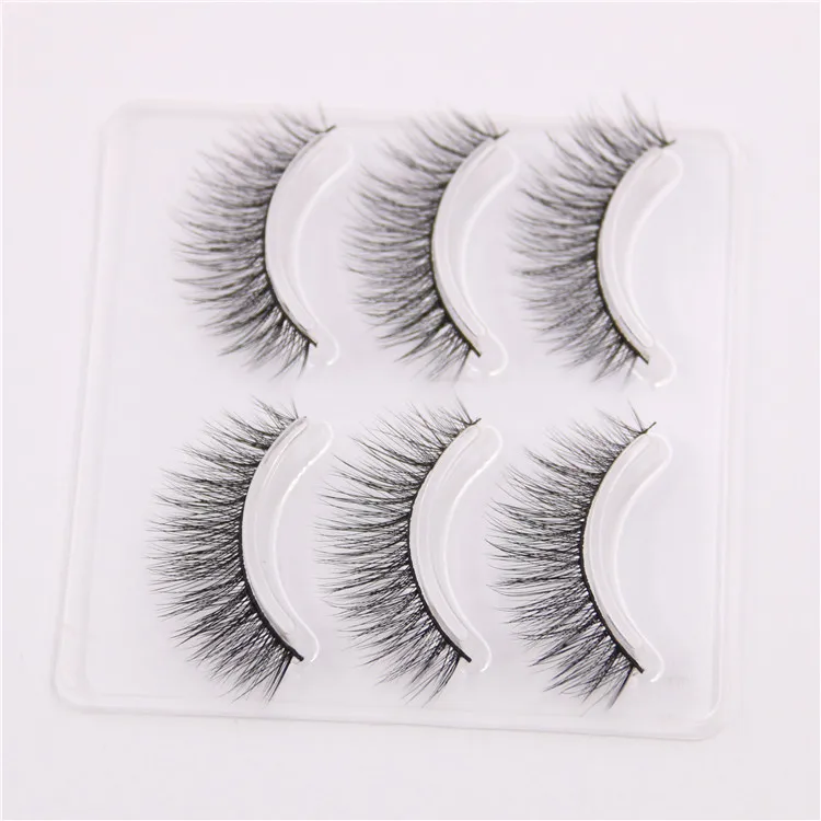 Красивые роскошные накладные ресницы натуральный густой конец глаза