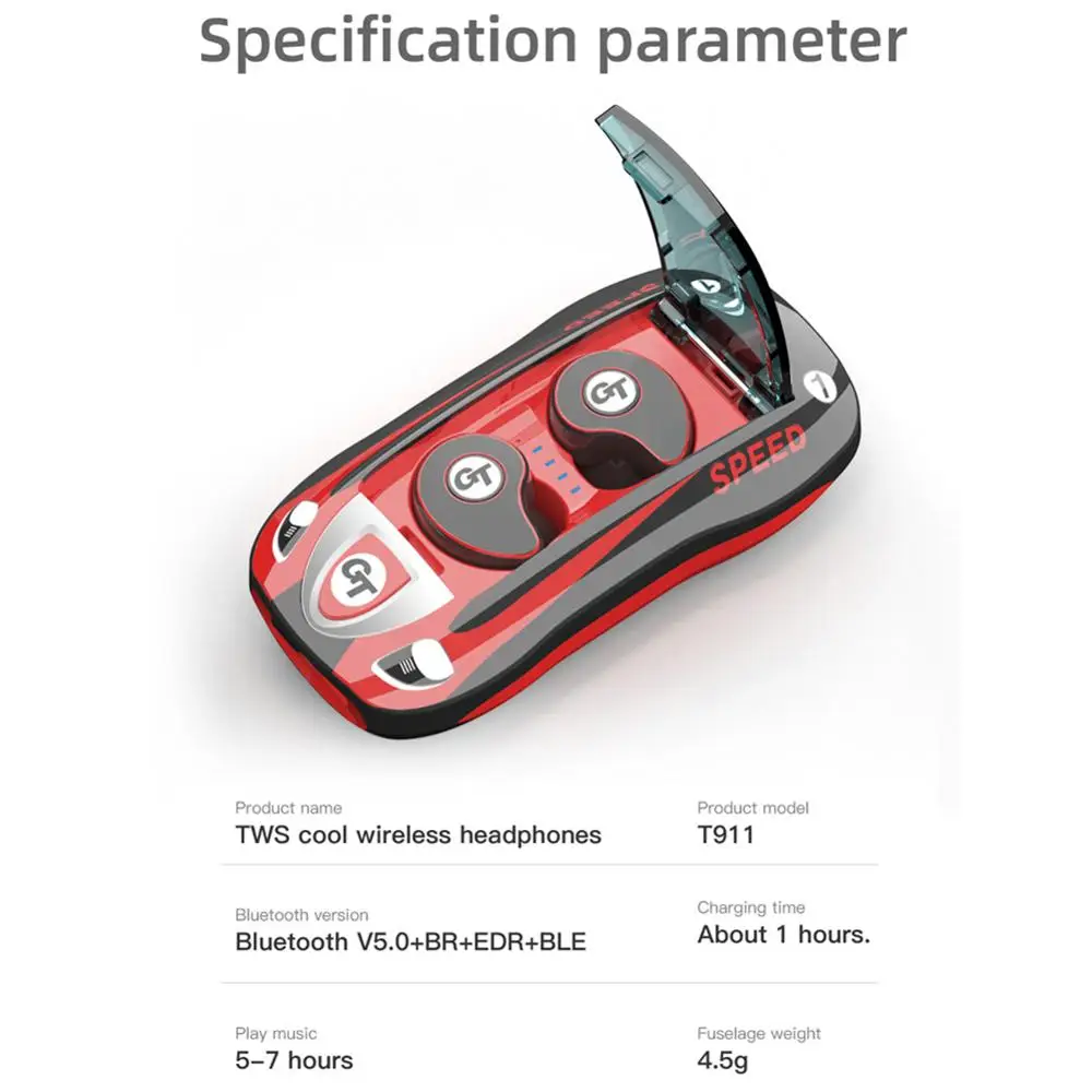 Беспроводные стереонаушники T911 С Подавлением Шума Bluetooth 5 0 IPX5 водонепроницаемые
