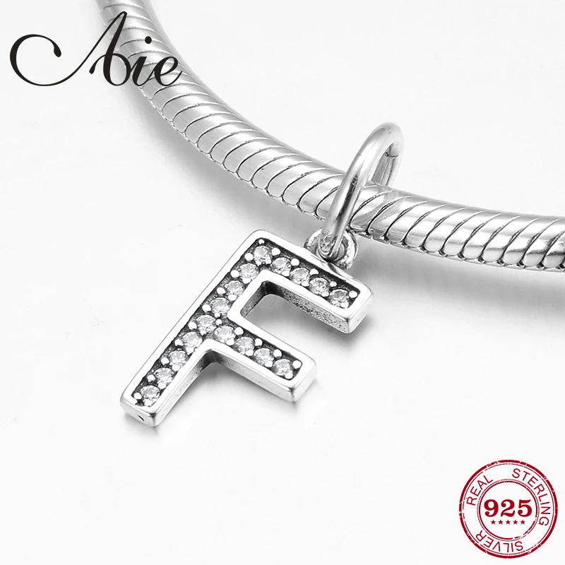 Настоящее серебро 925 пробы хит продаж оптовая продажа буквы F кулон бусы для