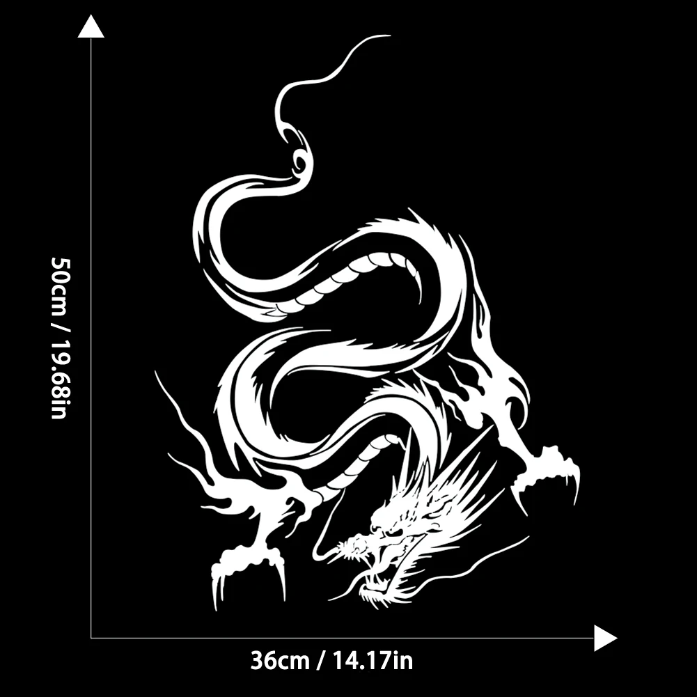 Универсальная наклейка на капот кузова автомобиля с изображением дракона