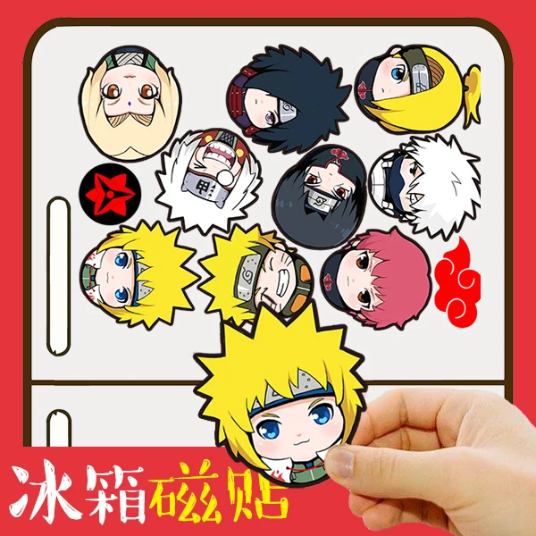 

TAKARA TOMY Cartoon Cute Magnetic Refrigerator Sticker Luggage Sticker Waterproof Narutos Anime Sticker Magnet Magnet