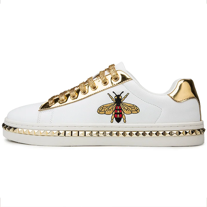 Новинка 2020 обувь для скейтборда с вышивкой пчелы мужская повседневная в стиле