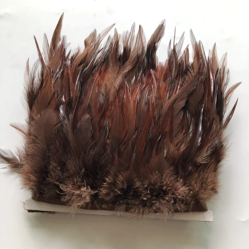 Атласная лента для украшения одежды отделка из перьев петушиных высота 8 13 см 3 5