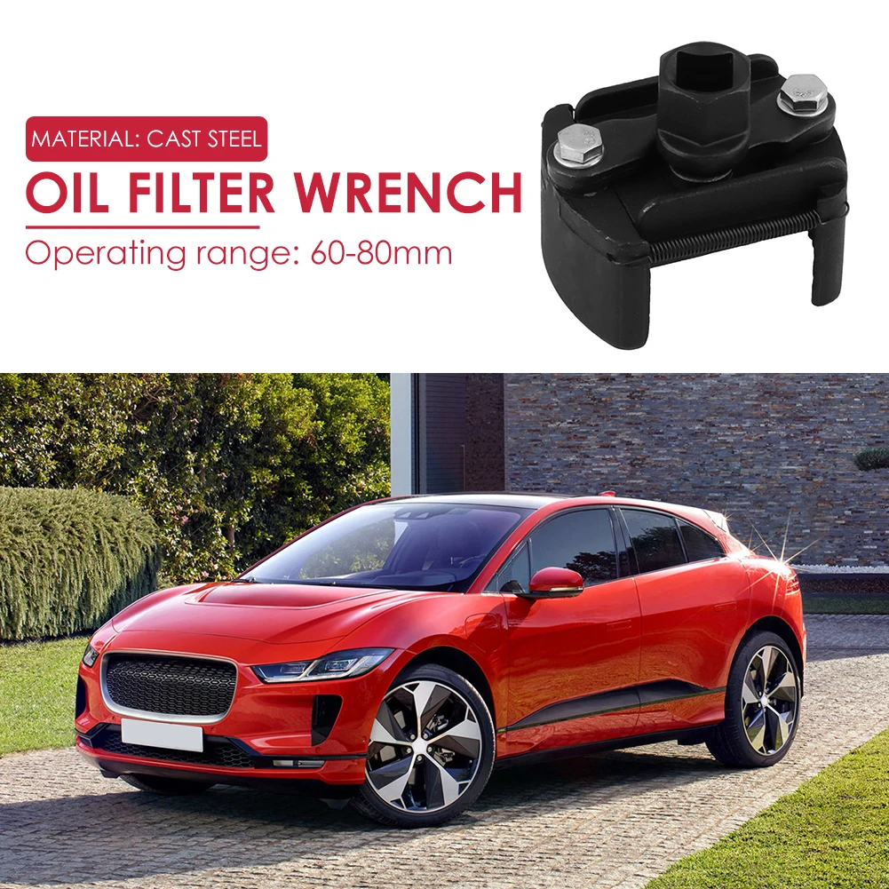 

Practical 60mm-80mm Adjustable 2 Jaw Oil Filter Wrench Multi-functional Durable Portable Universal Car Auto Repair Hand Tool