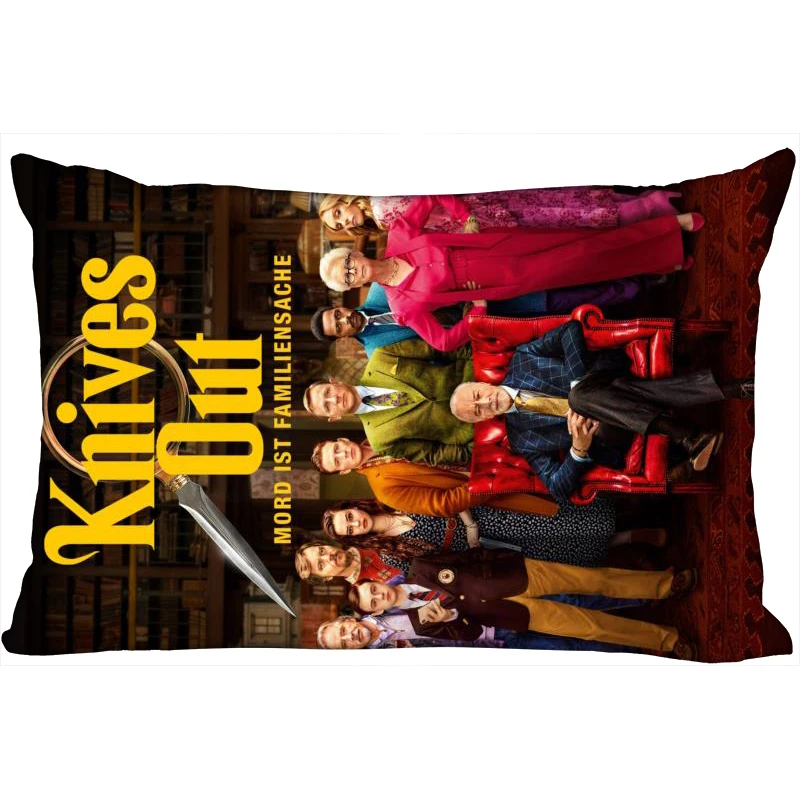 

Custom Pillowcase Cover Knives Out Rectangle Zipper Pillow Cover Satin Fabric Pillowcase 40x60cm45X75cm50X75cm(Two sides)10-10