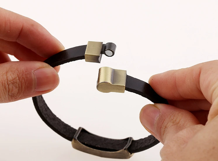 Мужской Браслет манжета из натуральной кожи в готическом стиле|Браслеты-манжеты|