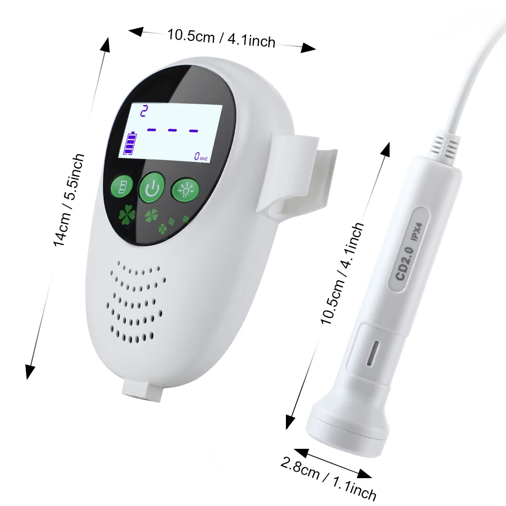 

Ultrasound Fetal Doppler Heart Rate Monitor Baby Heart Detector Fetus-voice Meter Prenatal Heart Beat Detector for Pregnant