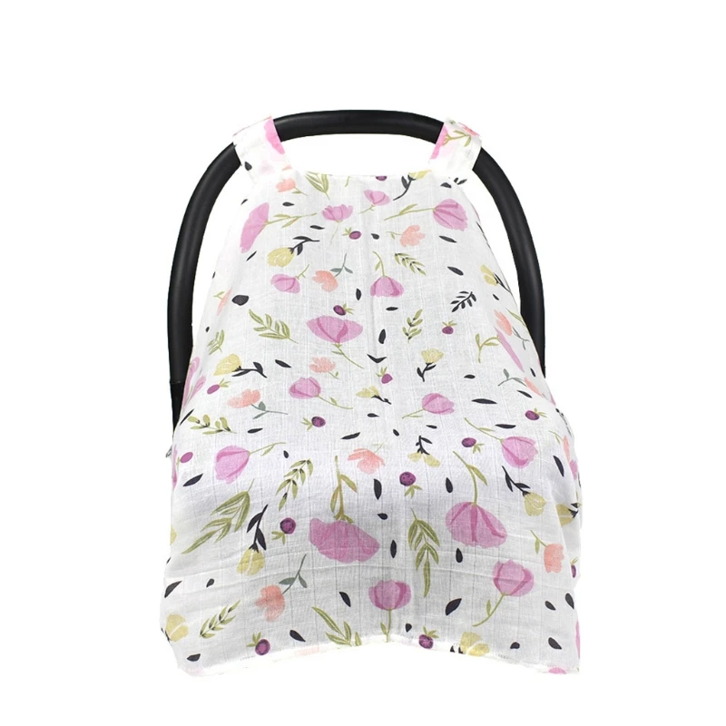 

Multi-Use Nursing Cover Breastfeeding Scarf Baby Car Seat Covers Cotton Canopy 40JC