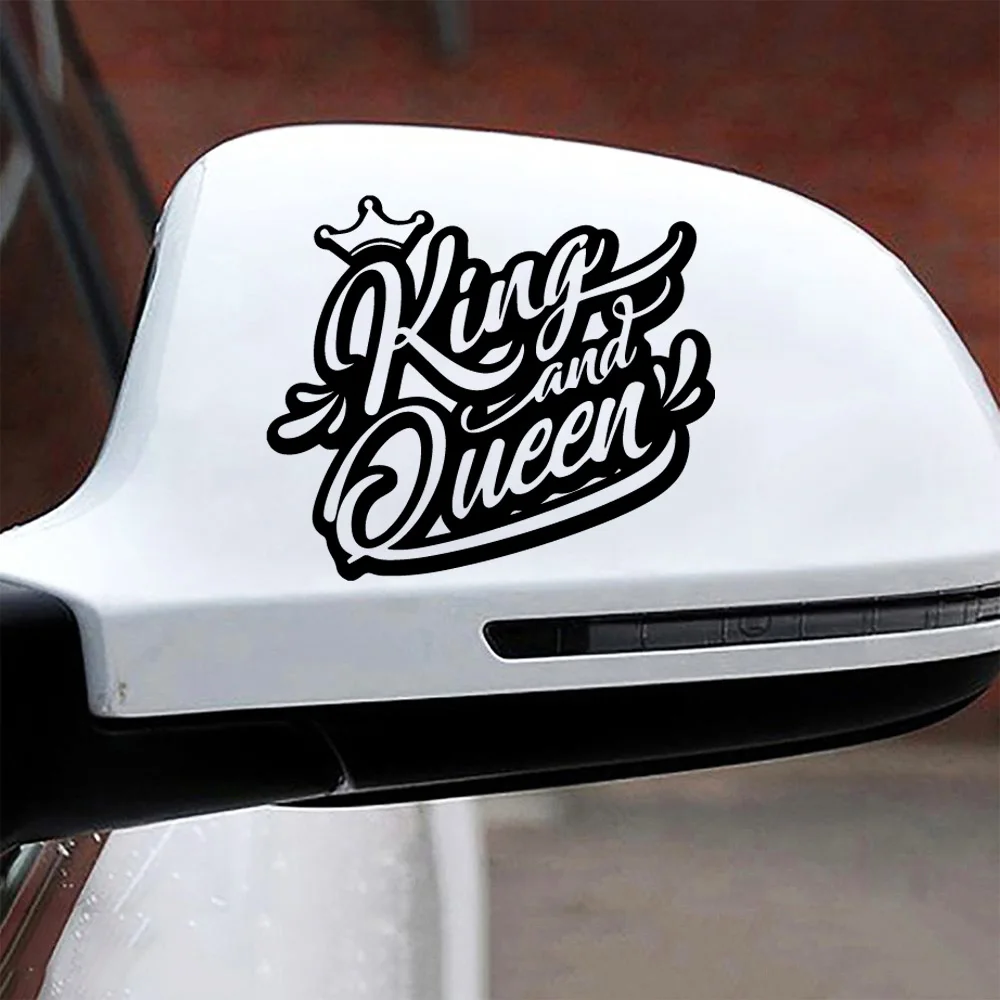 

Cute King and queen Car Accessories Exterior Styling Engine Hood Motorcycle Decal Decor Mural Vinyl Covers Autosticker