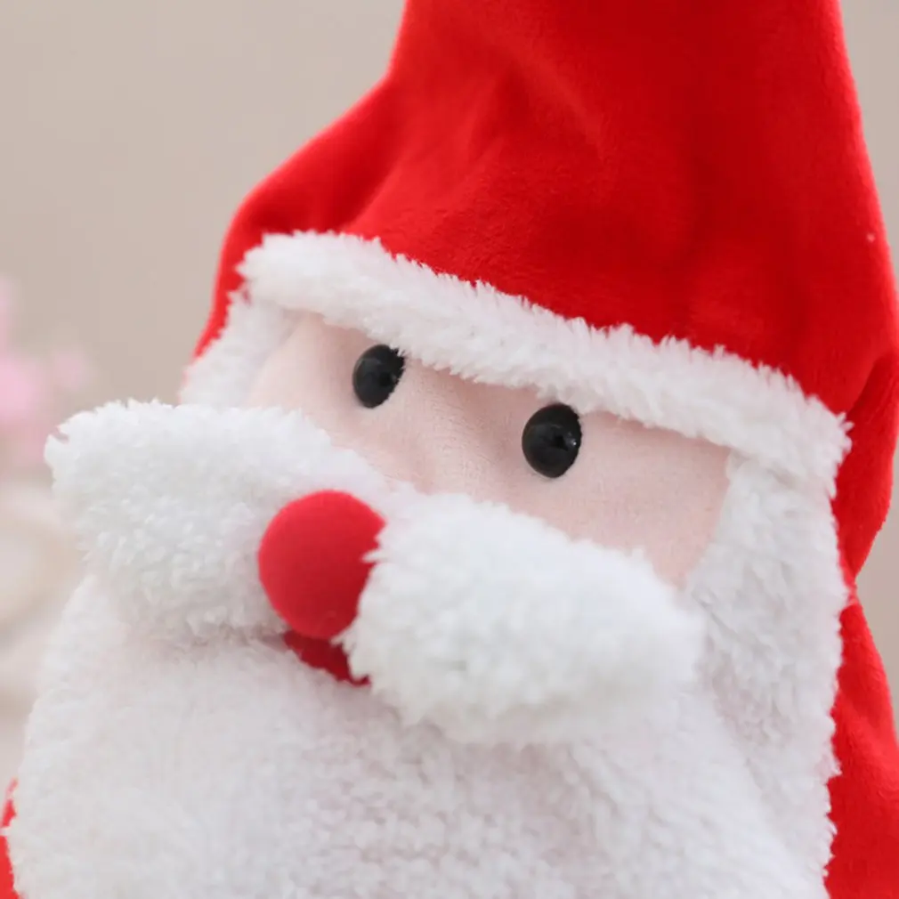 

Christmas Decoration Creative Plush Toy Electric Santa Claus Hat With Music Glowing Hat Christmas Gift