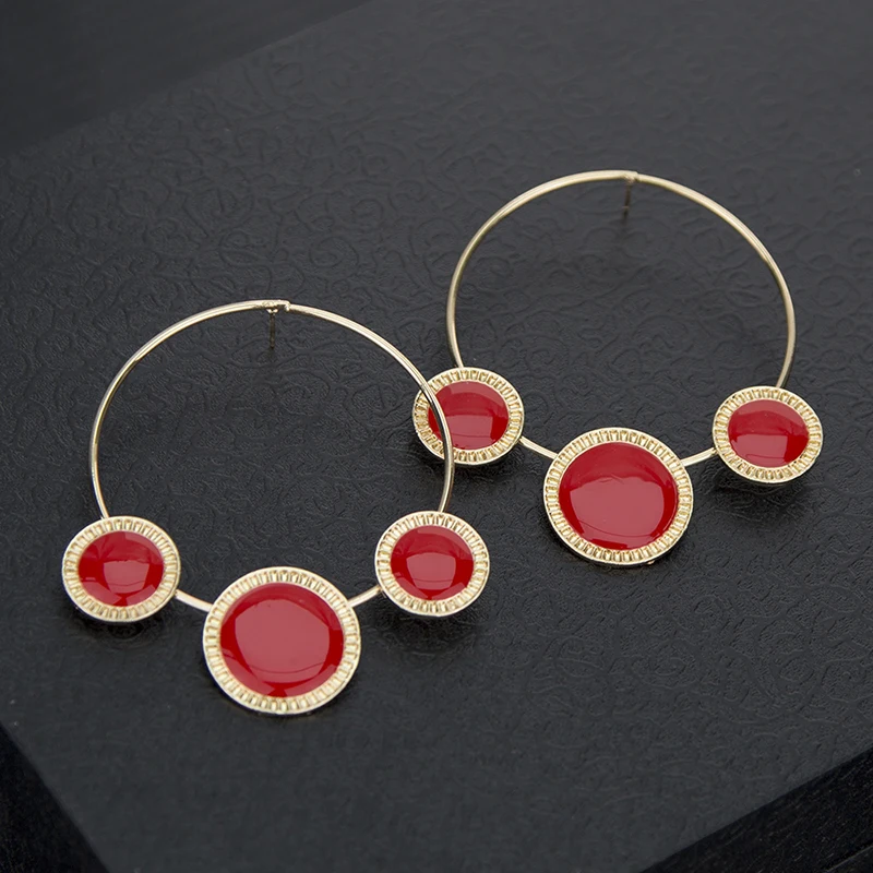 Женские винтажные серьги кольца Yobest круглые металлические нового дизайна модные