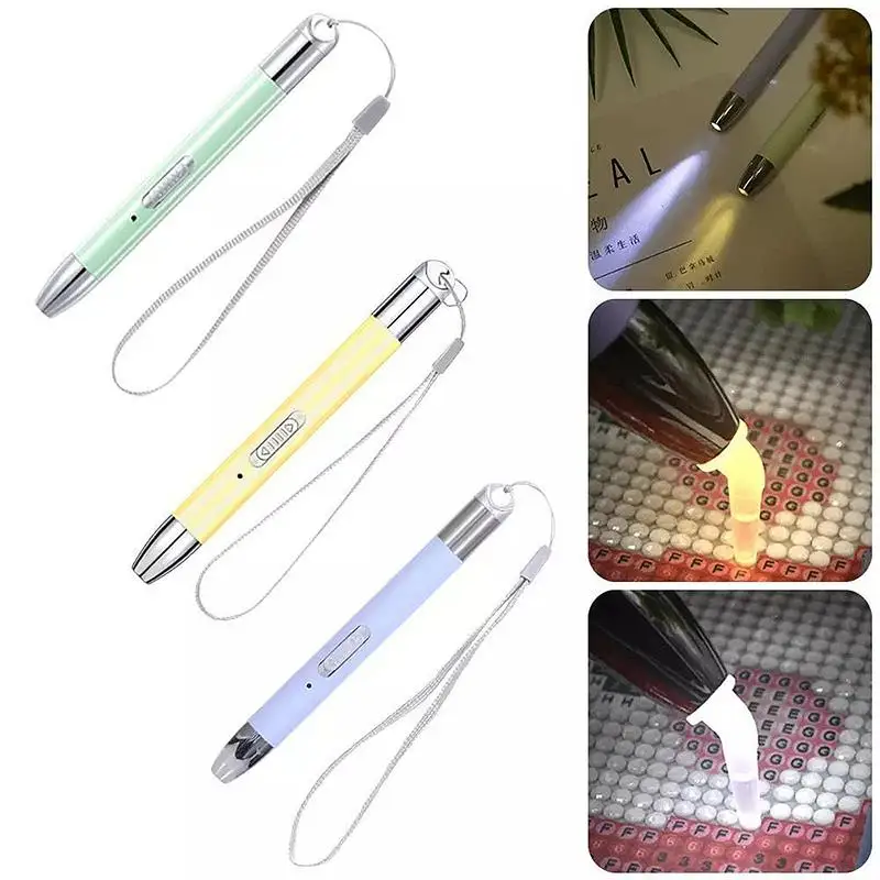 5D Diamond Painting Point Drill Pen Set USB Rechargeable Lighting DIY Luminous Embroidery Drawing | Дом и сад
