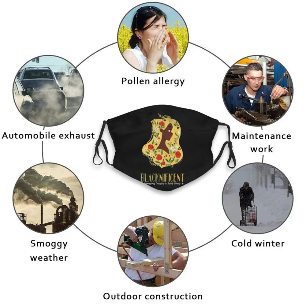 

Black Nificent For Women Pride-Black Beauty-Gifts Black History-Strong Black Woman Silhouette-Black Lives Matter Mask Adult