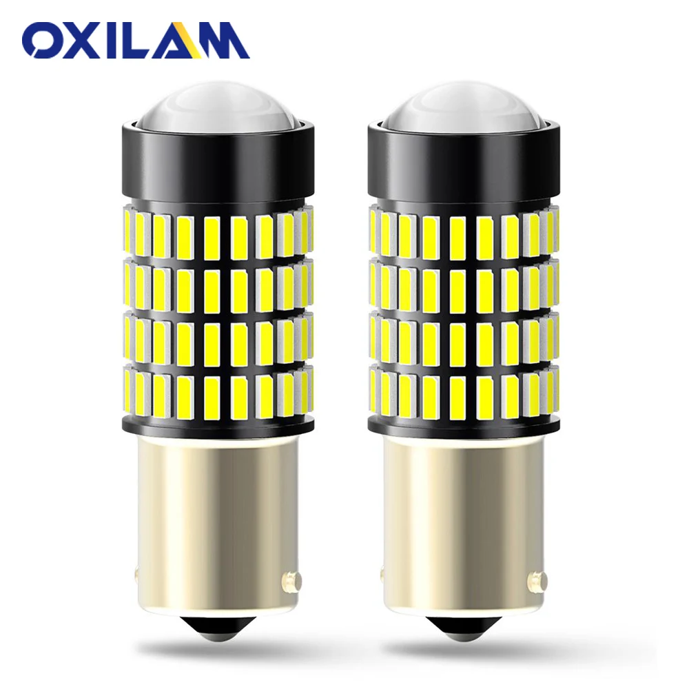 OXILAM 2 шт. P21W 1156 светодиодные задние фонари Ba15s лампы автомобильная сигнальная