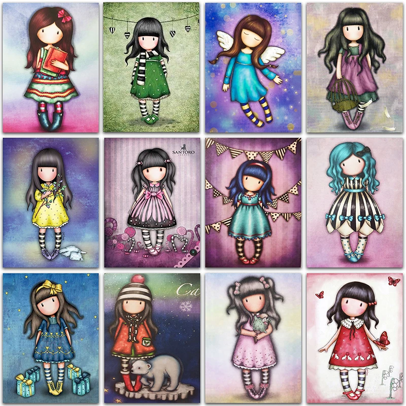 

5D DIY Diamond Painting Cartoon Girl Angel Princess Full Square&Round Diamond mosaic embroidery Cross stitch home decor Gift Art