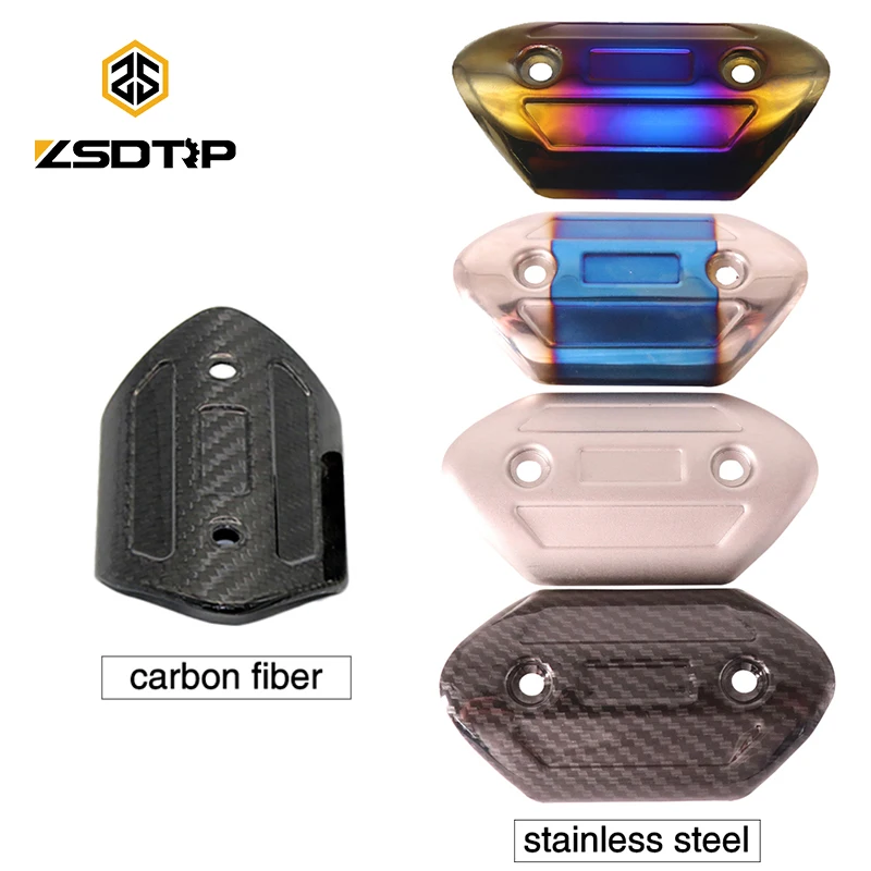 

ZSDTRP 40-63 мм глушитель выхлопной трубы мотоцикла из углеродного волокна, защита от ожогов