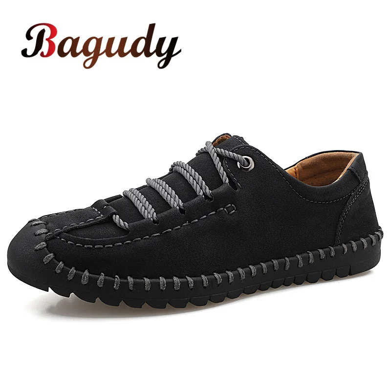 Мокасины мужские кожаные удобные лоферы Повседневная Уличная нескользящая