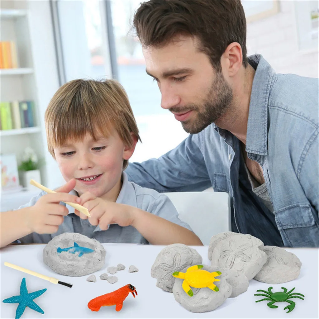 

Sea Animals Digging Excavation Kit for Kids Ocean Life Creatures Science Education Gift Creative Gift Trick Novelty Funny #E30