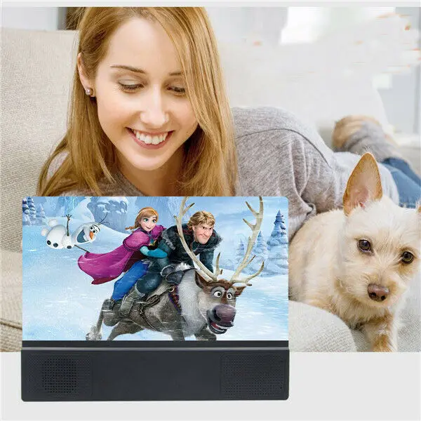 Лупа смартфон видео 3D экран стенд динамик усилитель 12 ''HD телефон |
