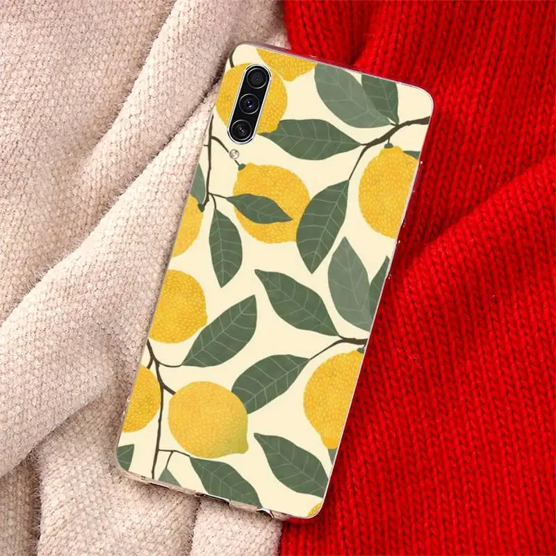 

Summer green leaves fruit Phone Case For Samsung Galaxy S5 S6 S7 S8 S9 S10 S10e S20 edge plus lite