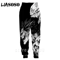 3d print anime comic death note men women full length harajuku sweatpants winter top casual pants anime homme jogger trousers
