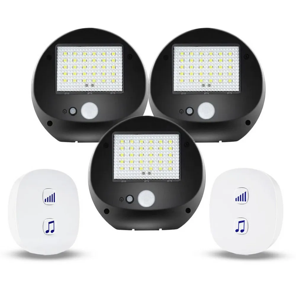 

LED Motion Sensor Alarm System Waterproof Lighting Wireless Home Security Lane Monitoring Detector with Sensors Receiver