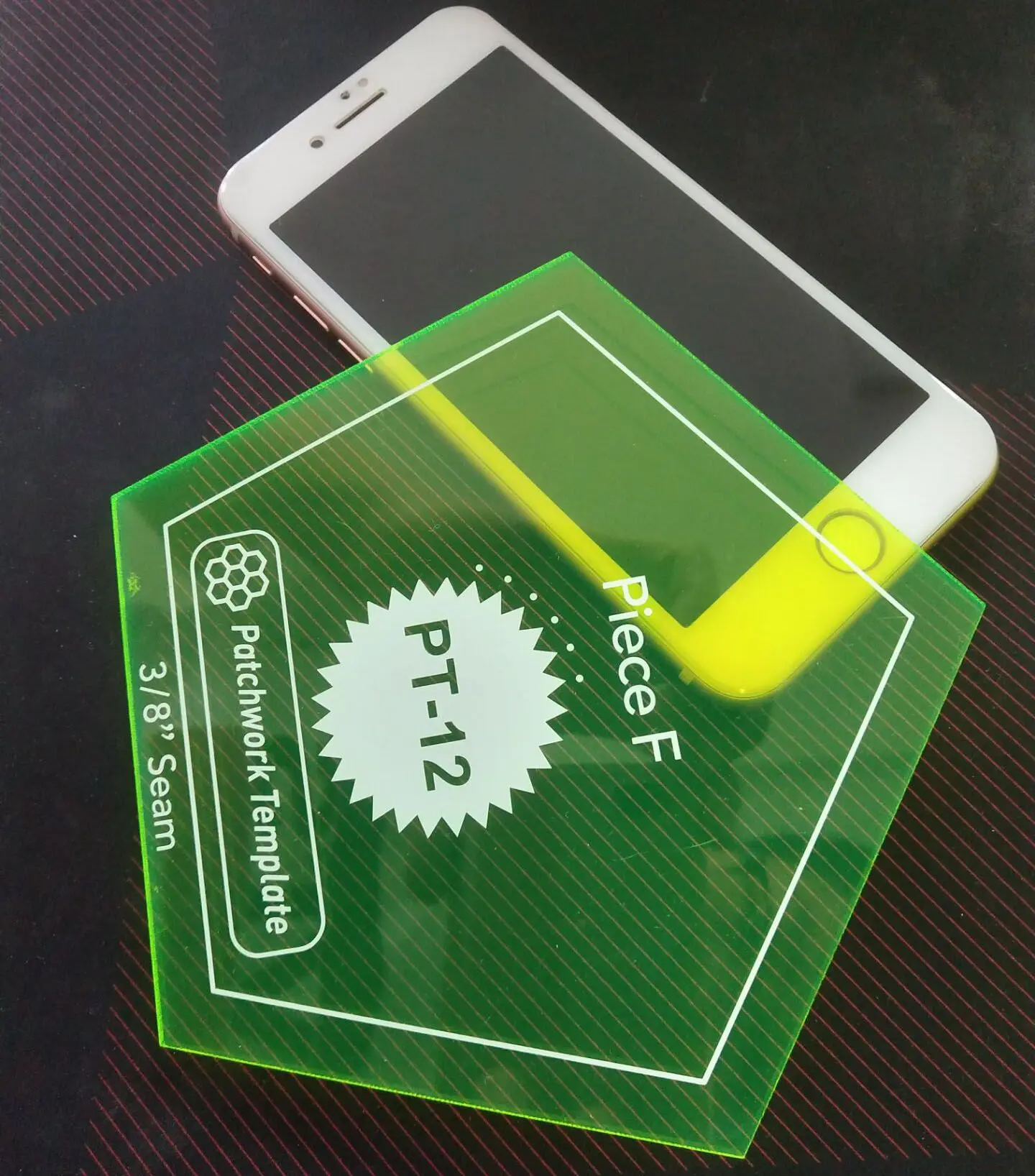 Швейная линейка Лоскутная шаблон для швейных машин 3/8 'припуск шва 1 набор = 12 шт #