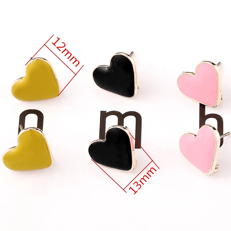 13mm 4pcs/lot Acetic Acid Pink Heart Earring Base Connectors For DIY Earrings Jewelry Making Finding Accessories | Украшения и