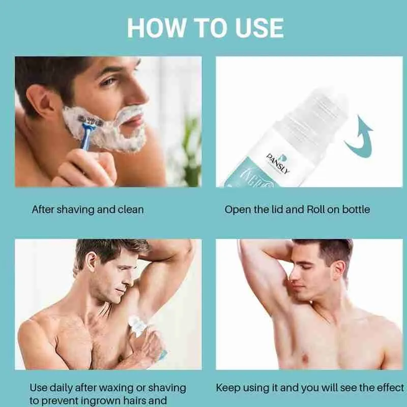 

100ml Beard Growth Serum Prevents Ingrown Hair Gently Smooth Serum Skin And Hair Moisturizes Growth Reduces And Redness Q0R3