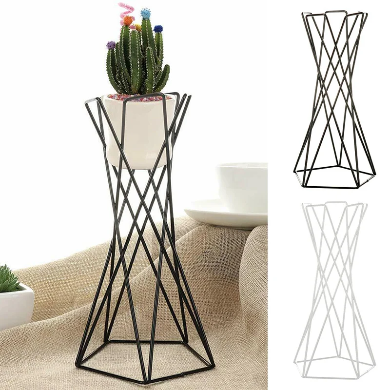 

Rustic Irregular Flower Plant Pot Holder Geometric Metal Rack Air Plants Holder Rack Garden Display Decoration DropshipHome & Ga