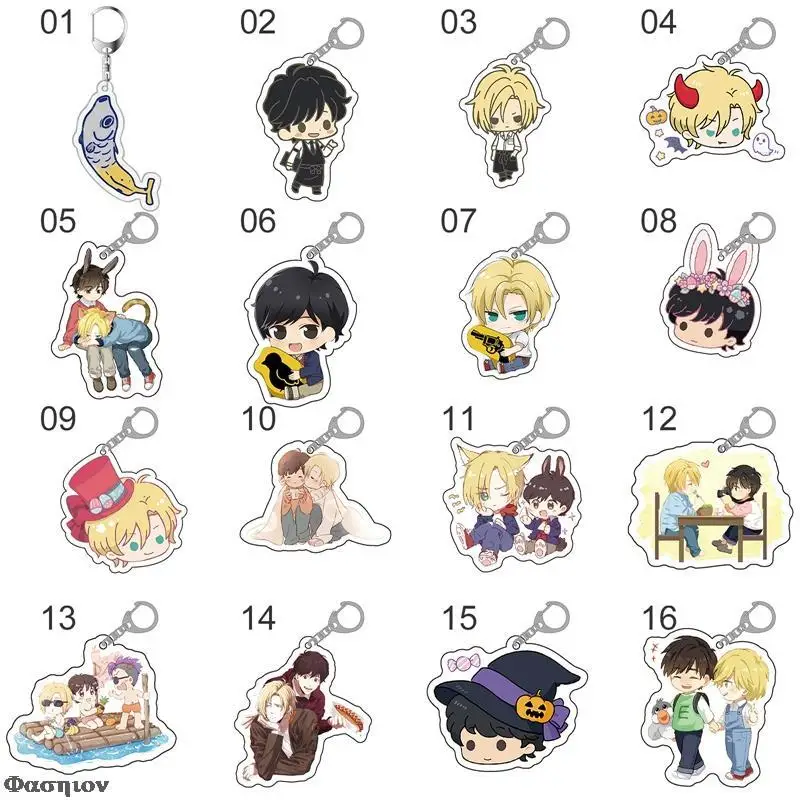 Мультяшный акриловый брелок для ключей амулет подвесной телефона подарок на