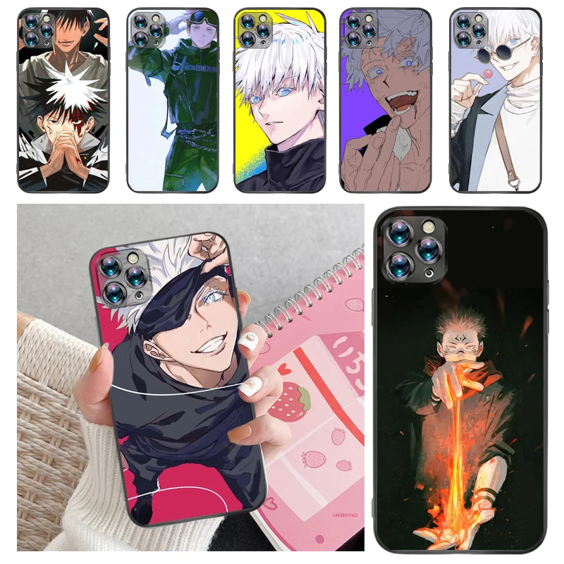

Jujutsu Kaisen Fushiguro Megumi Sukuna Yuji Itadori Satoru Gojo Phone Case For iPhone 12 Mini SE 2020 Pro MAX Coque Back Cover
