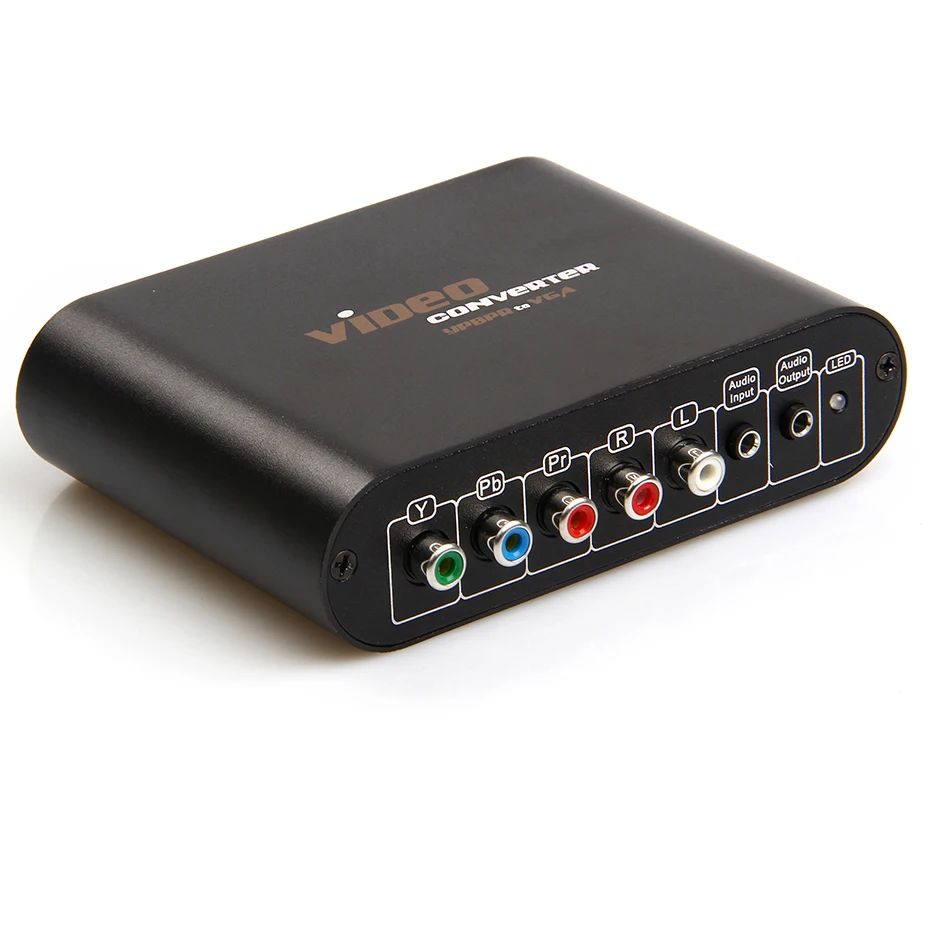 VGA/компонент композита vga конвертер переключатель для PS2/PS3/Wii dvd плеер VGA + 5 RCA