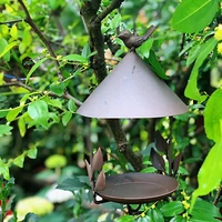 iron bird feeder rainproof hanging pet bird feeder for various pet birds feeding supplies outdoor garden decor