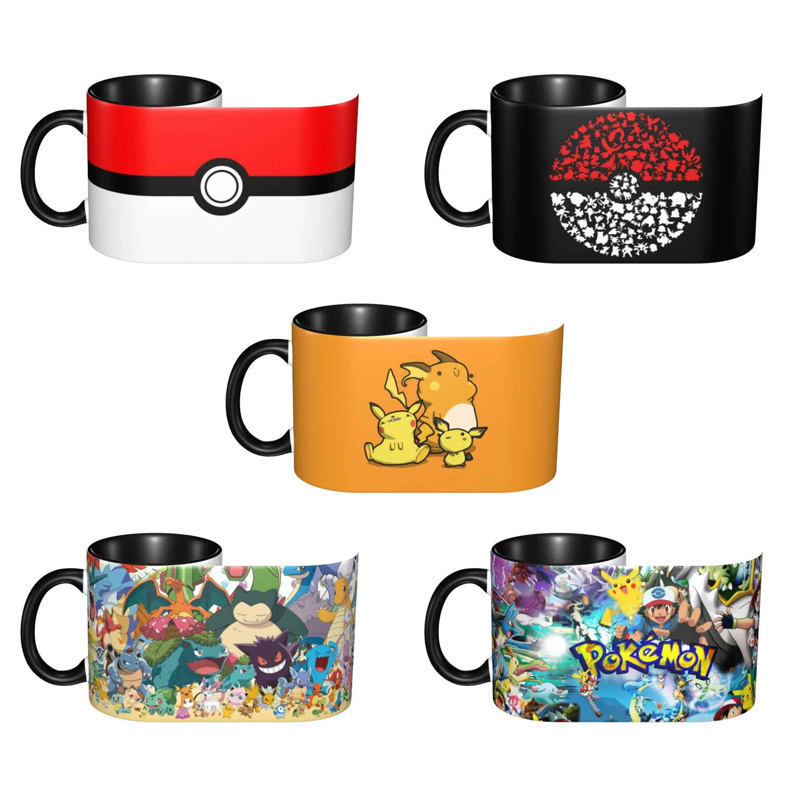 

Anime Pokemon 11 OZ Ceramic Coffee Mug with Handle Tea Cup for Cocoa Milk Cereal Drinks Mug