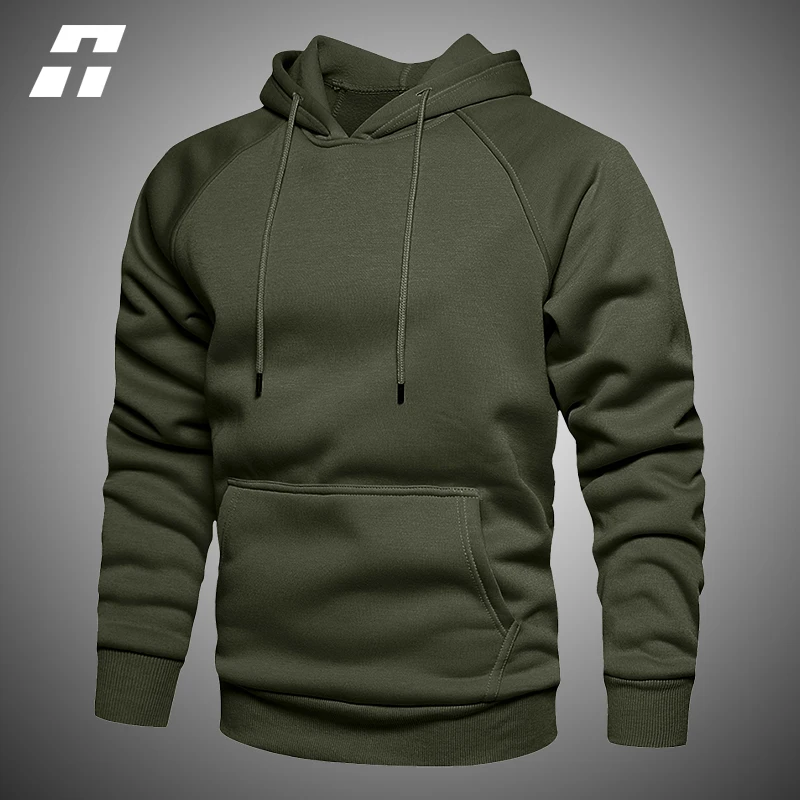 

Толстовка мужская демисезонная с капюшоном, однотонная приталенная повседневная спортивная одежда, базовый джоггер, брендовая уличная оде...