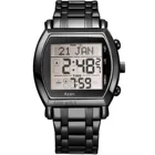 Новое поступление 2021 мусульманские молитвенные Часы montre розовое золото нержавеющая сталь исламские Azan наручные часы цифровые светодиодные часы 6007